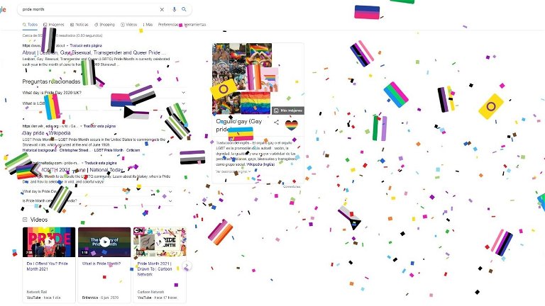 Google tiene un huevo de pascua por el mes del Orgullo LGBT: así puedes activarlo