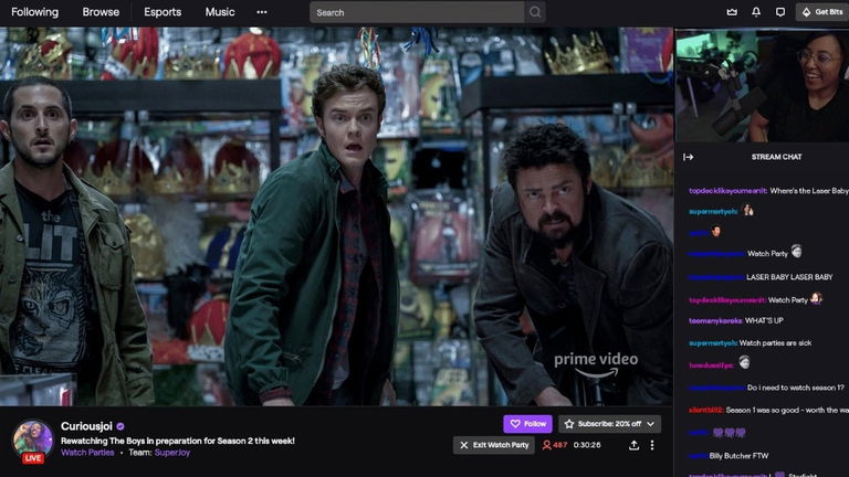 Así puedes ver películas y series en Twitch junto a otras personas con los videos grupales o "Watch parties"