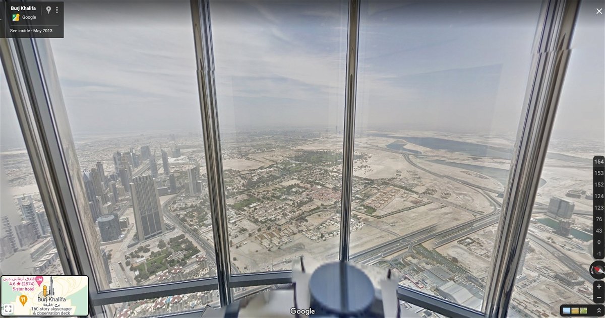 Not many people know this, but Google Maps allows you to climb the tallest building in the world to enjoy the views