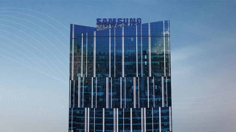La sede de Samsung en Kiev, afectada por el impacto de un misil