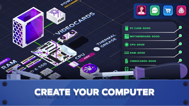 Este curioso juego de móvil te permite montar tu propio negocio de PCs gaming