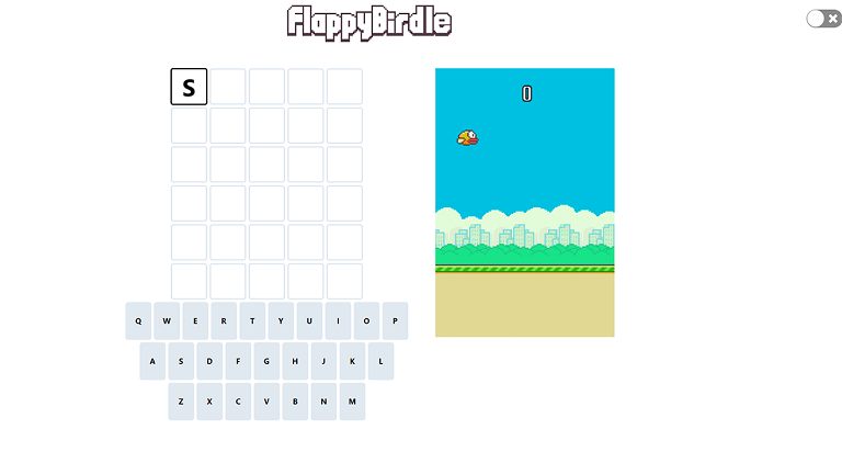 Haz que jugar a Wordle sea un auténtico infierno mezclándolo con Flappy Bird