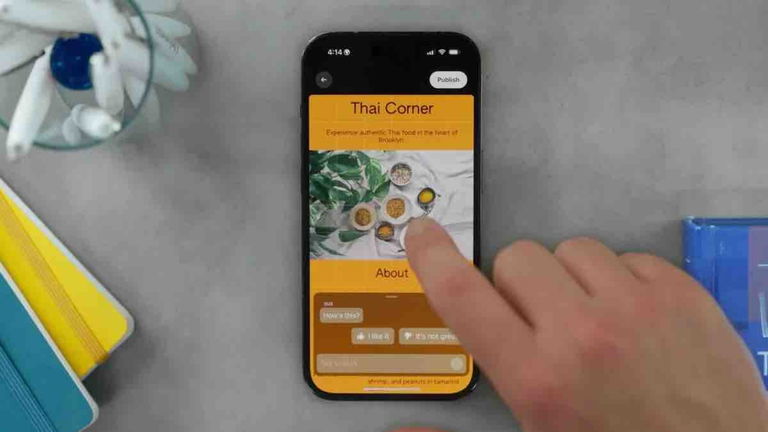 Esta app para iPhone te permite crear páginas web en cuestión de segundos gracias a la IA