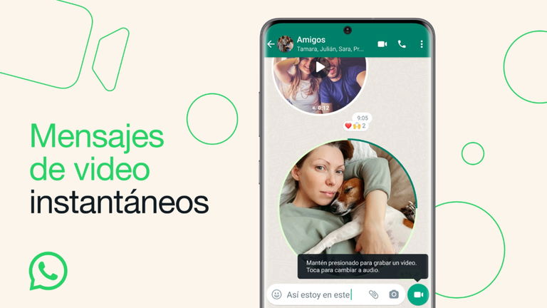WhatsApp hace oficial la llegada de los mensajes de vídeo instantáneos: así se usan