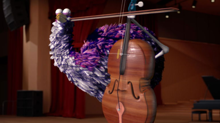 El último experimento de Google consiste en un avestruz tocando el violonchelo