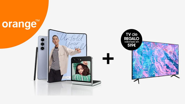 Orange te regala 2 Smart TV si compras un Samsung Galaxy Z Flip5 o Fold5