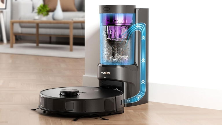 Tremendo el descuento de este robot que mapea tu casa, friega y se vacía solo