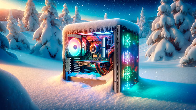 Esta es la forma más extraña que verás para enfriar un PC Gaming: con nieve