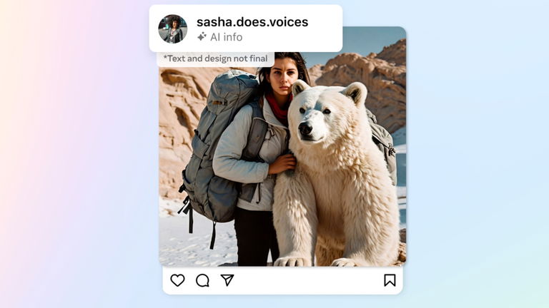 Si ves esta etiqueta en una foto de Instagram, Threads o Facebook, significa que ha sido generada por IA
