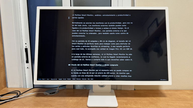 LG MyView Smart Monitor, análisis: entretenimiento y productividad a partes iguales