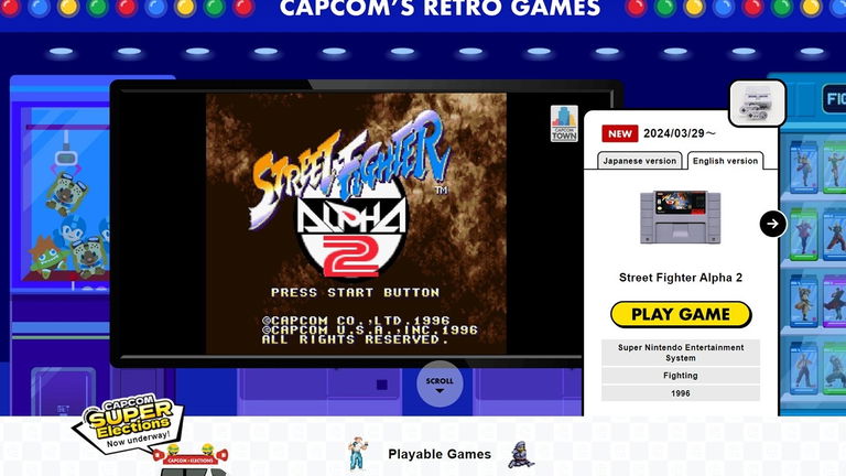 Capcom añade nuevos juegos clásicos de forma gratuita a su web, que está repleta de títulos retro