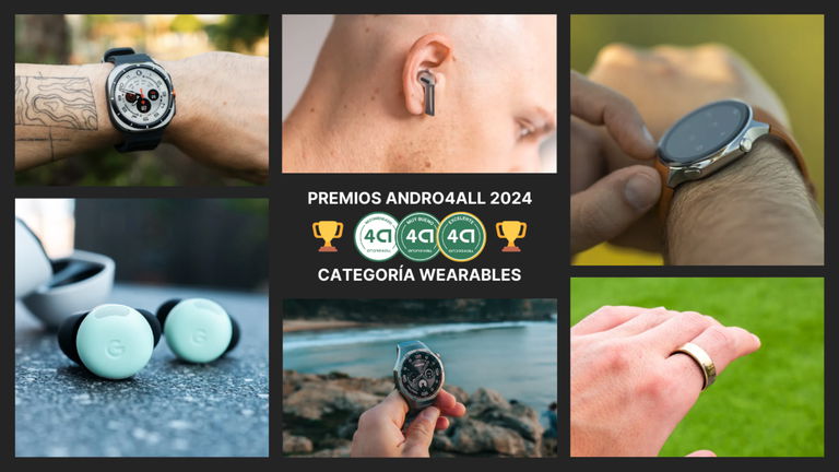 Premios Andro4all 2024: nominados en la sección Wearable (Mejor del año, Deportivo/Salud y Auriculares)