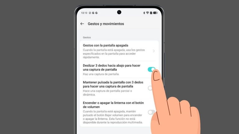 Cómo hacer capturas de pantalla con gestos en un móvil Android