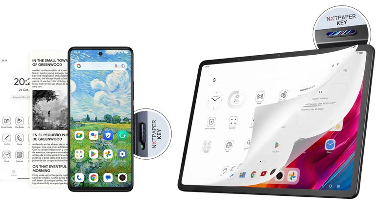 Los nuevos smartphones y tablets de TCL tienen una pantalla a color que se transforma en pantalla eInk pulsando un botón