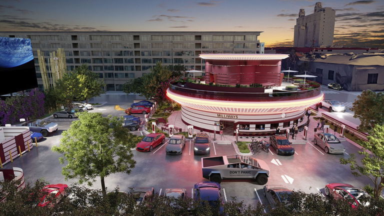 Así es el impresionante restaurante de Tesla que Elon Musk acaba de abrir en Los Ángeles