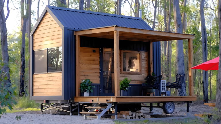 Esta casa parece diminuta, pero tiene espacio para cuatro personas en su interior