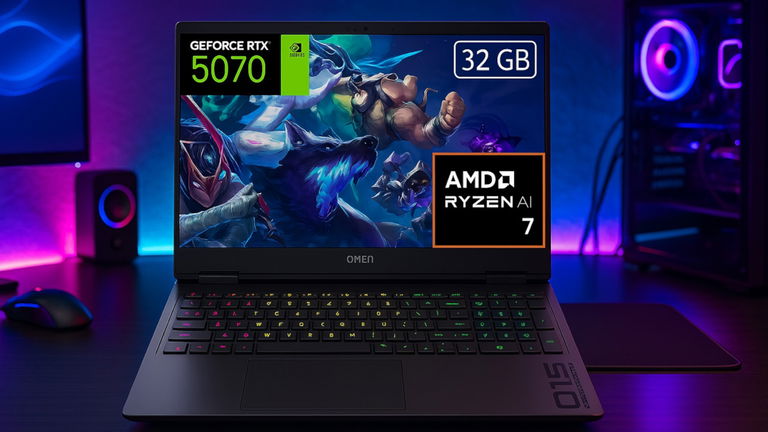 Imbatible en gaming con RTX 5070 y Ryzen AI 7, este HP OMEN 16 baja 330 euros, a su mínimo histórico