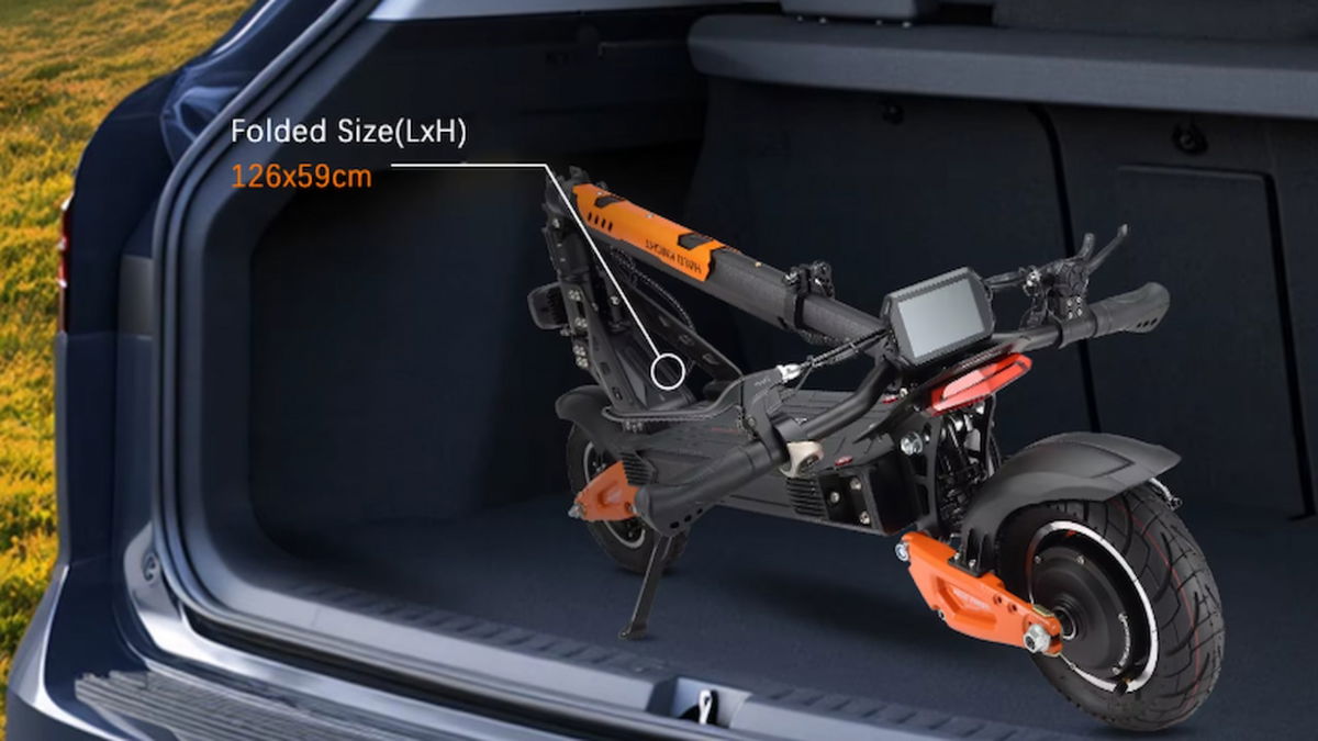 Motor de 1200 W, amortiguación avanzada y autonomía para 50 kilómetros: esta bestialidad de patinete eléctrico cuesta menos de lo que crees