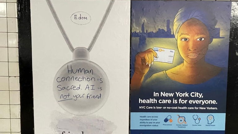 El colgante de IA “Friend” sufre una campaña de vandalización en Nueva York