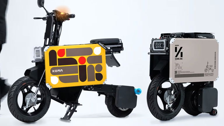 La quieres, y lo sabes: la moto eléctrica plegable del tamaño de una maleta de cabina