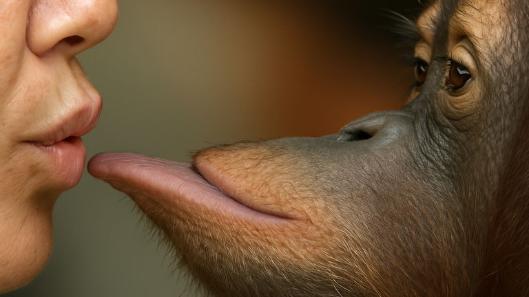 De chimpancés a neandertales: un análisis evolutivo destapa que los primeros Homo sapiens besaban a otras especies