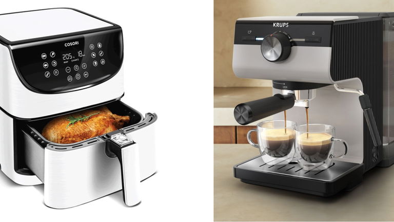 Quiero llenarte la cocina de 'cosas' útiles: ofertas en una cafetera Krups y en una freidora Cosori que merecen tu atención